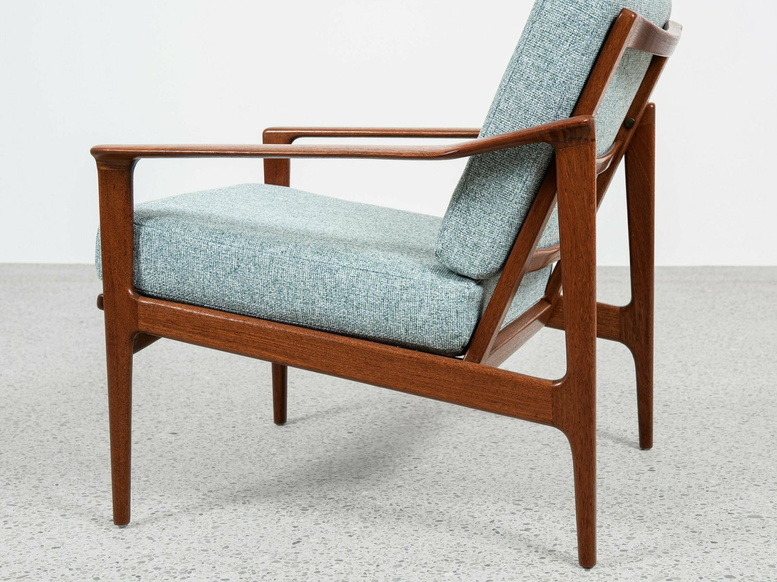 Furniture Midcentury Danish Sofa Set In Teak By Ib Kofod Larsen   With New Fabric photo