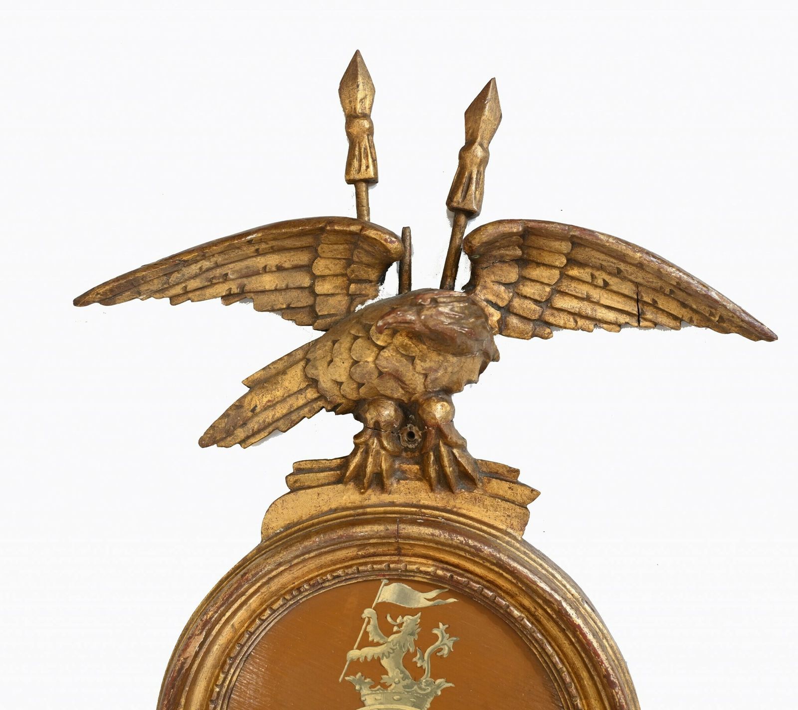 Pair Gilt Neo Classical Mirror Girandoles Eagle photo Home Decor