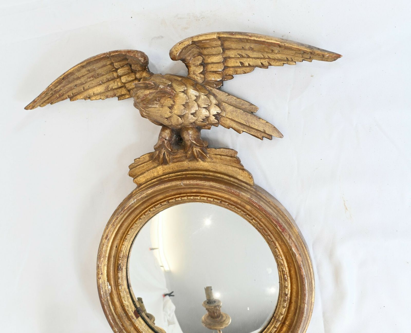 Pair Gilt Neo Classical Mirror Girandoles Eagle photo 950.0