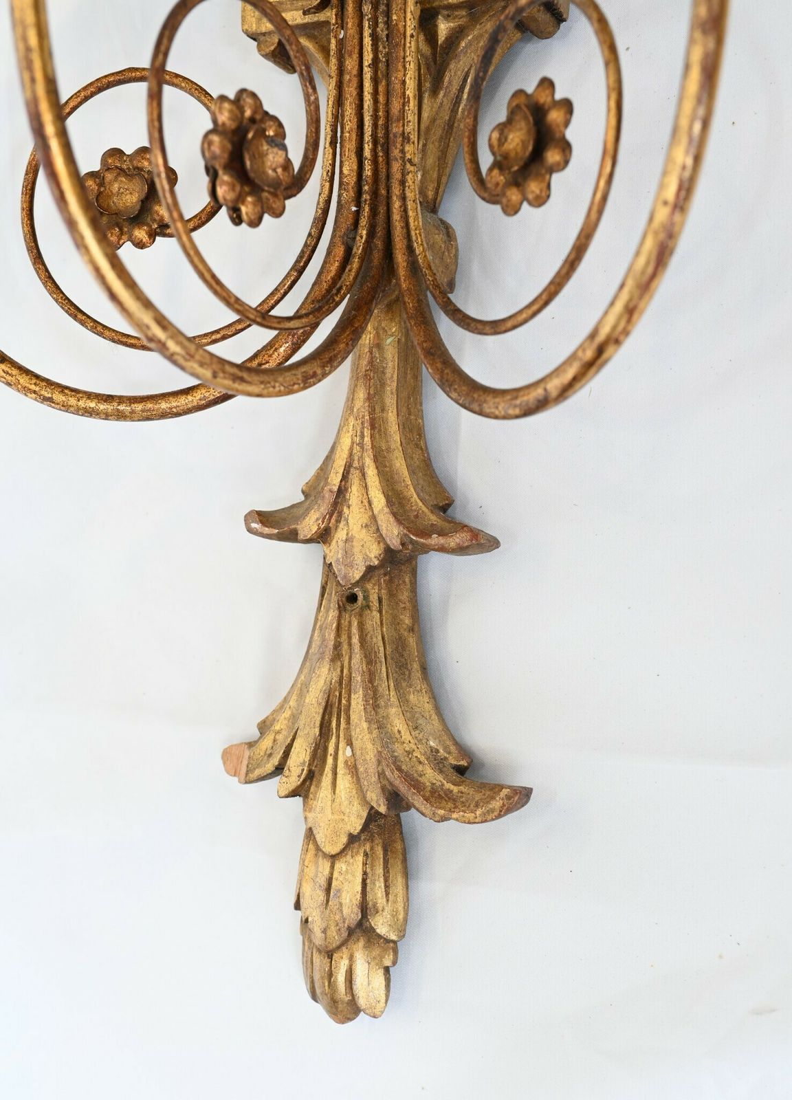 Pair Gilt Neo Classical Mirror Girandoles Eagle photo vinterior