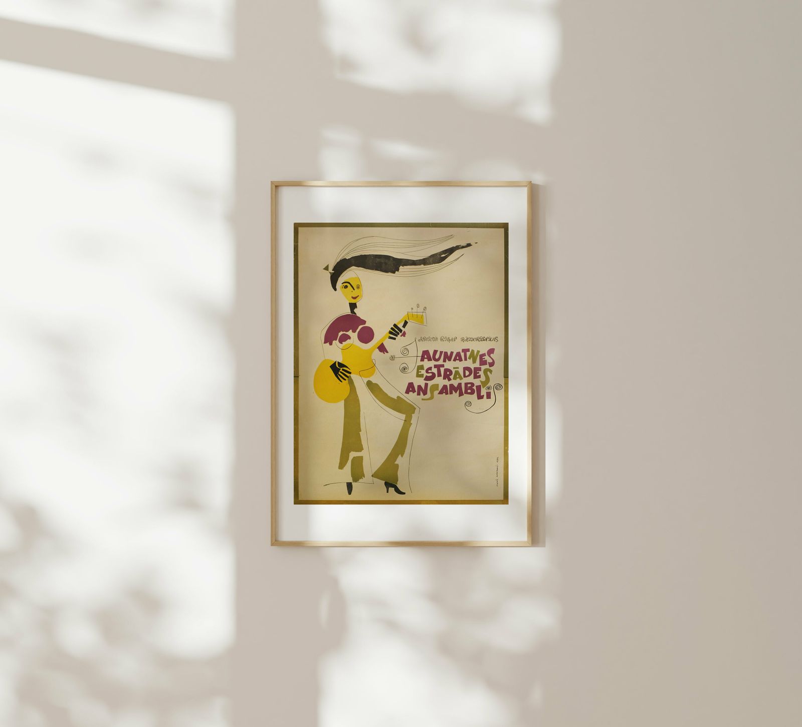 Youth Pop Ensemble   Riga Radio   Original Soviet Lithuanian Poster | 1970 photo furniture