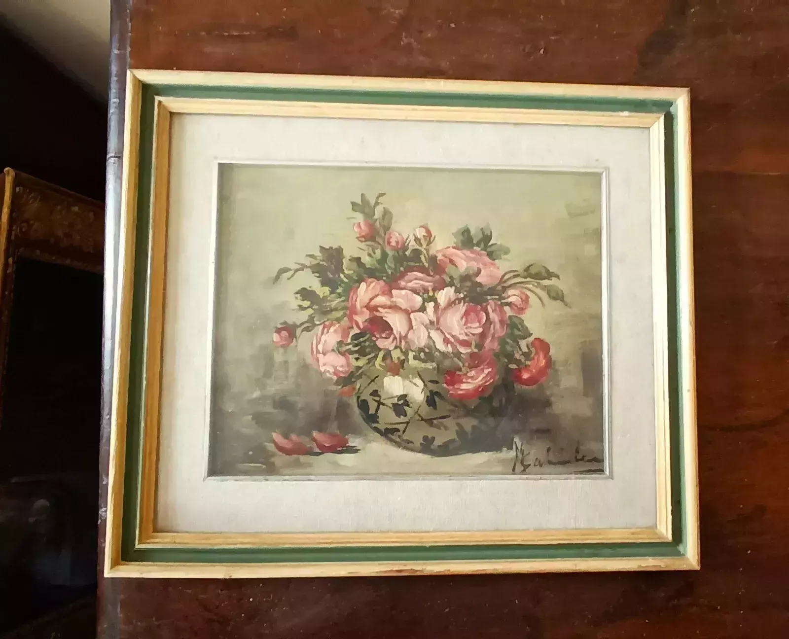 Oil Painting On Board Flowers Mauro Salimbeni (Milan 1874 1942 Turin)