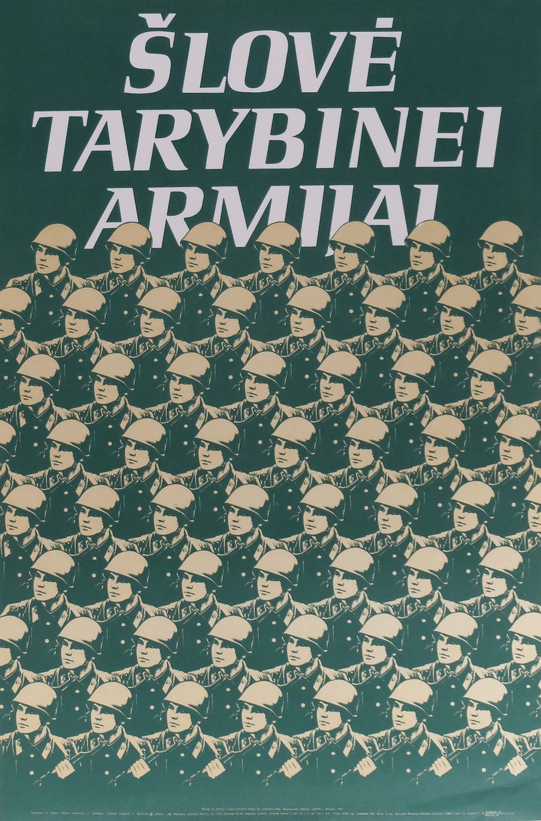 Glory To The Soviet Army   Original Soviet Lithuanian Poster | 1986