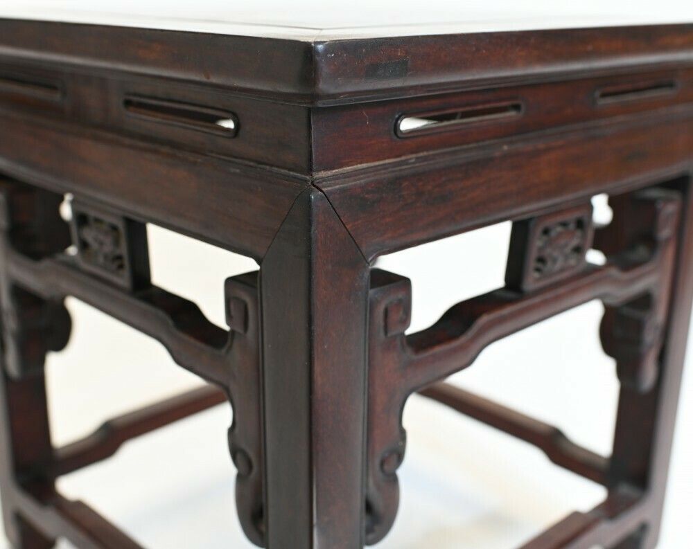 Chinese Hardwood Pedestal Stand Table 1930 photo vinterior