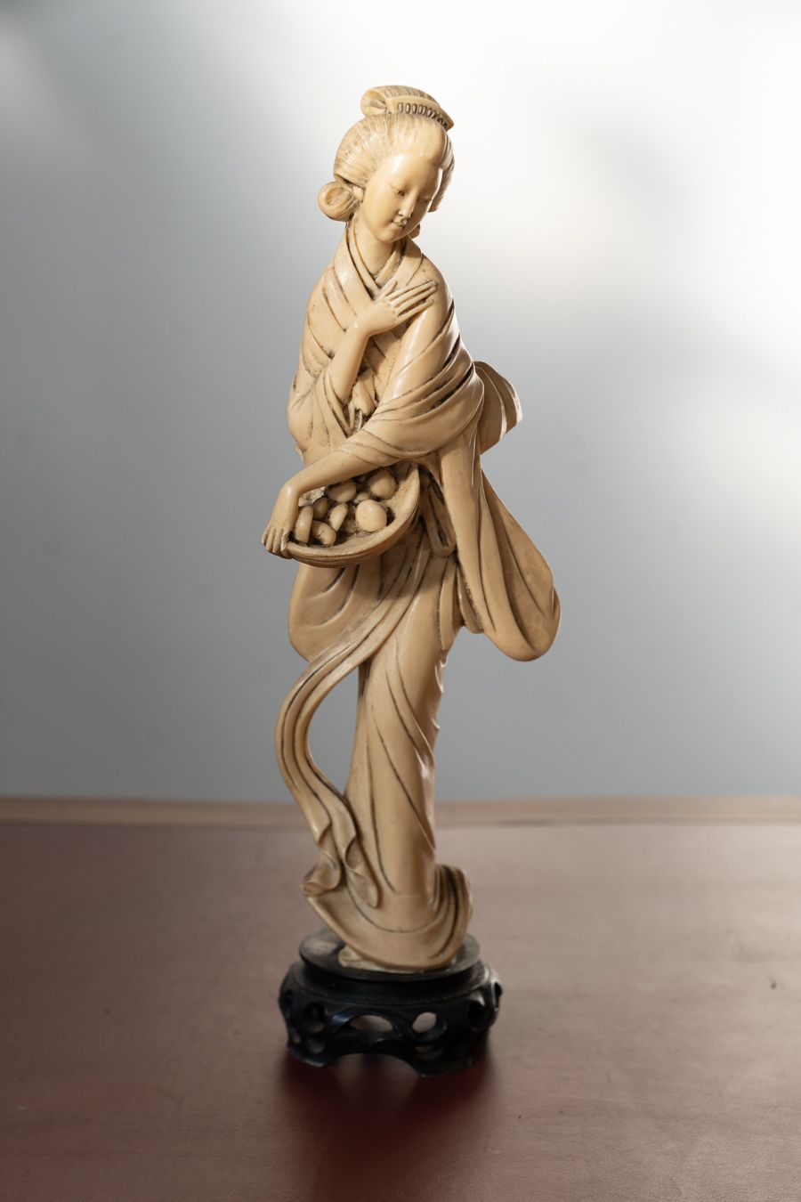 Set Of Four Vintage Hand Carved Resin Sculptures, Craftsmanship From The 1970s photo furniture