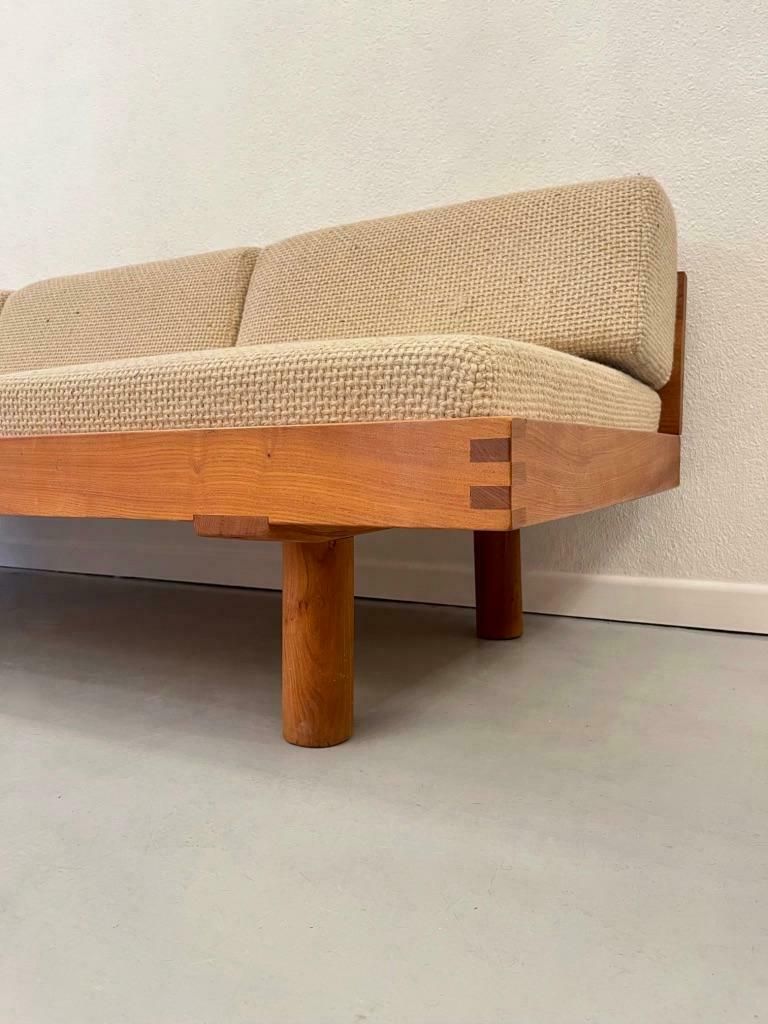 French Elm Daybed / Bench L09 By Pierre Chapo, France 1960 photo vinterior