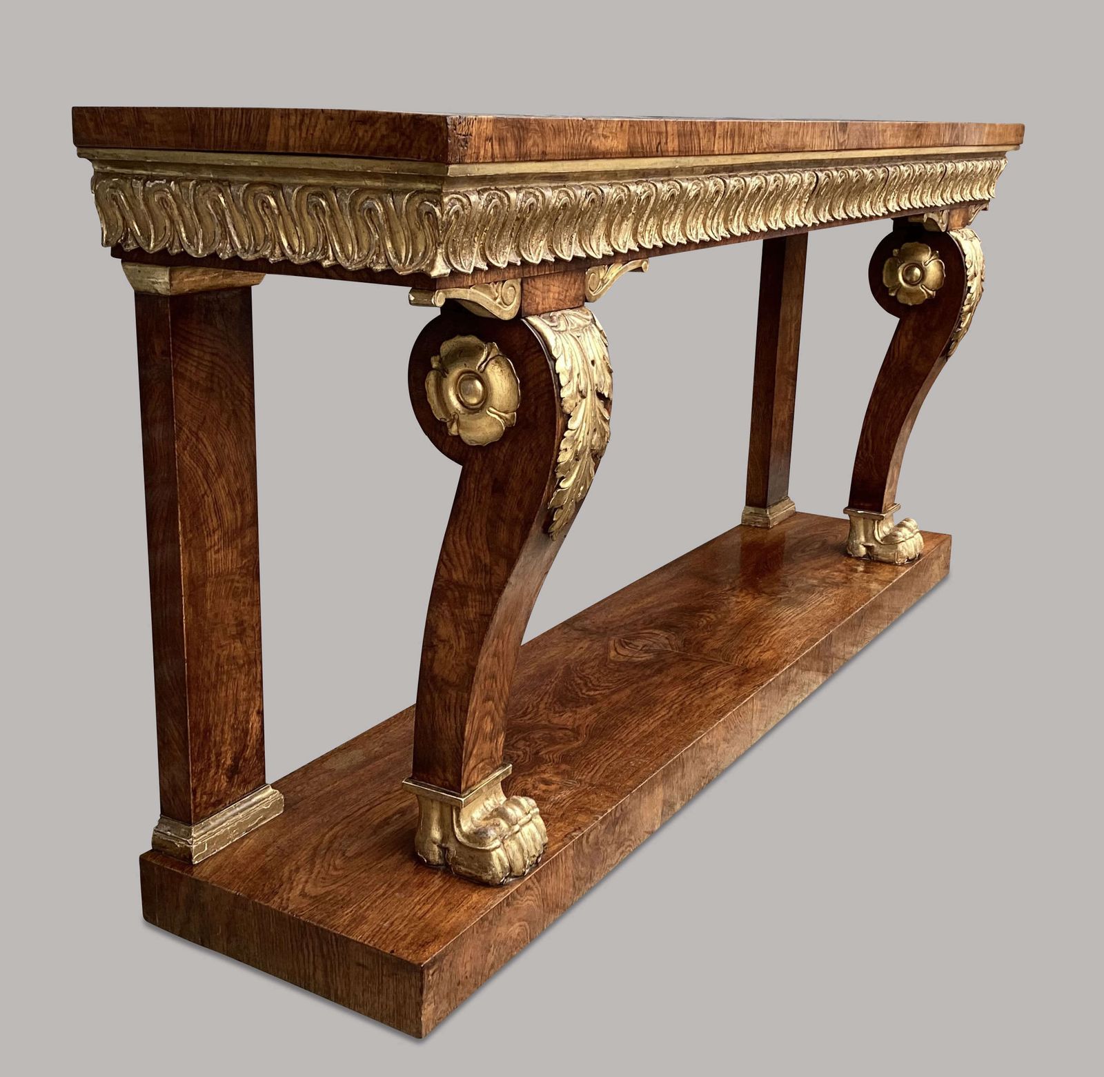 18150.0 Magnificent Regency Pollard Oak And Giltwood Console Table photo