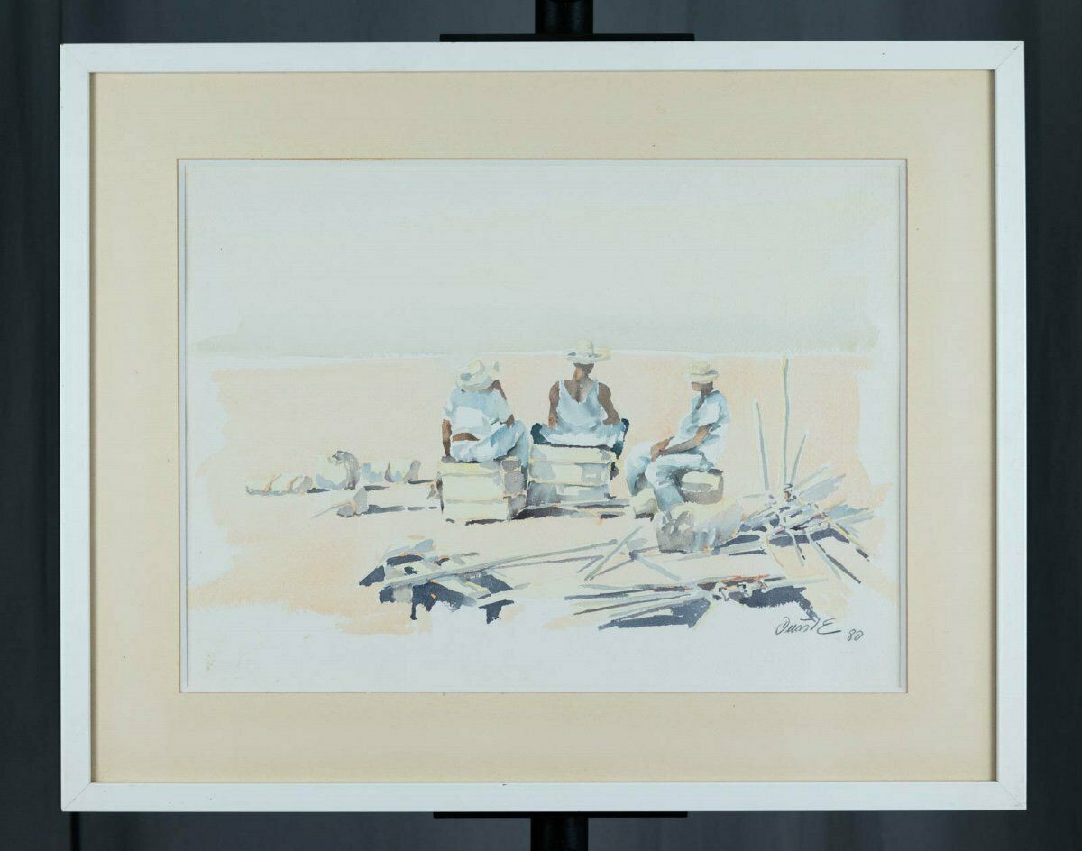 Dalva Duarte (Born 1949): People On The Beach, 1980 photo furniture