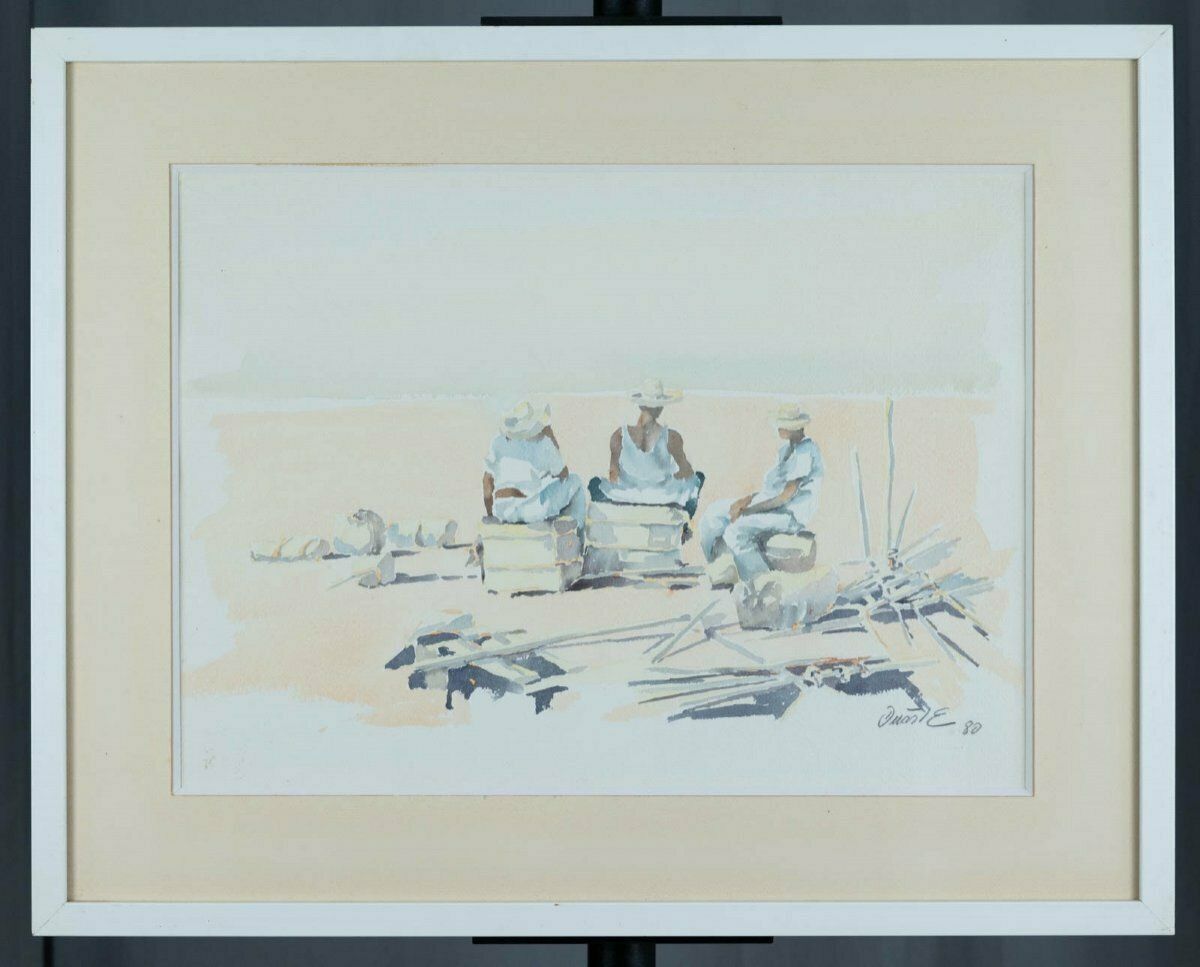 Dalva Duarte (Born 1949): People On The Beach, 1980 photo vinterior