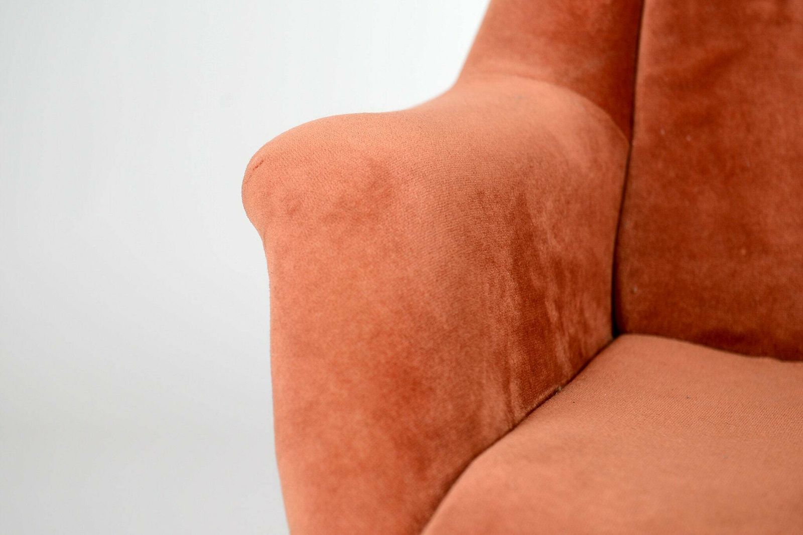 Mid Century Lounge Chair By Miroslav Navratil, 1960s – Fiberglass Shell With Velvet Upholstery, Iconic Design photo vintage