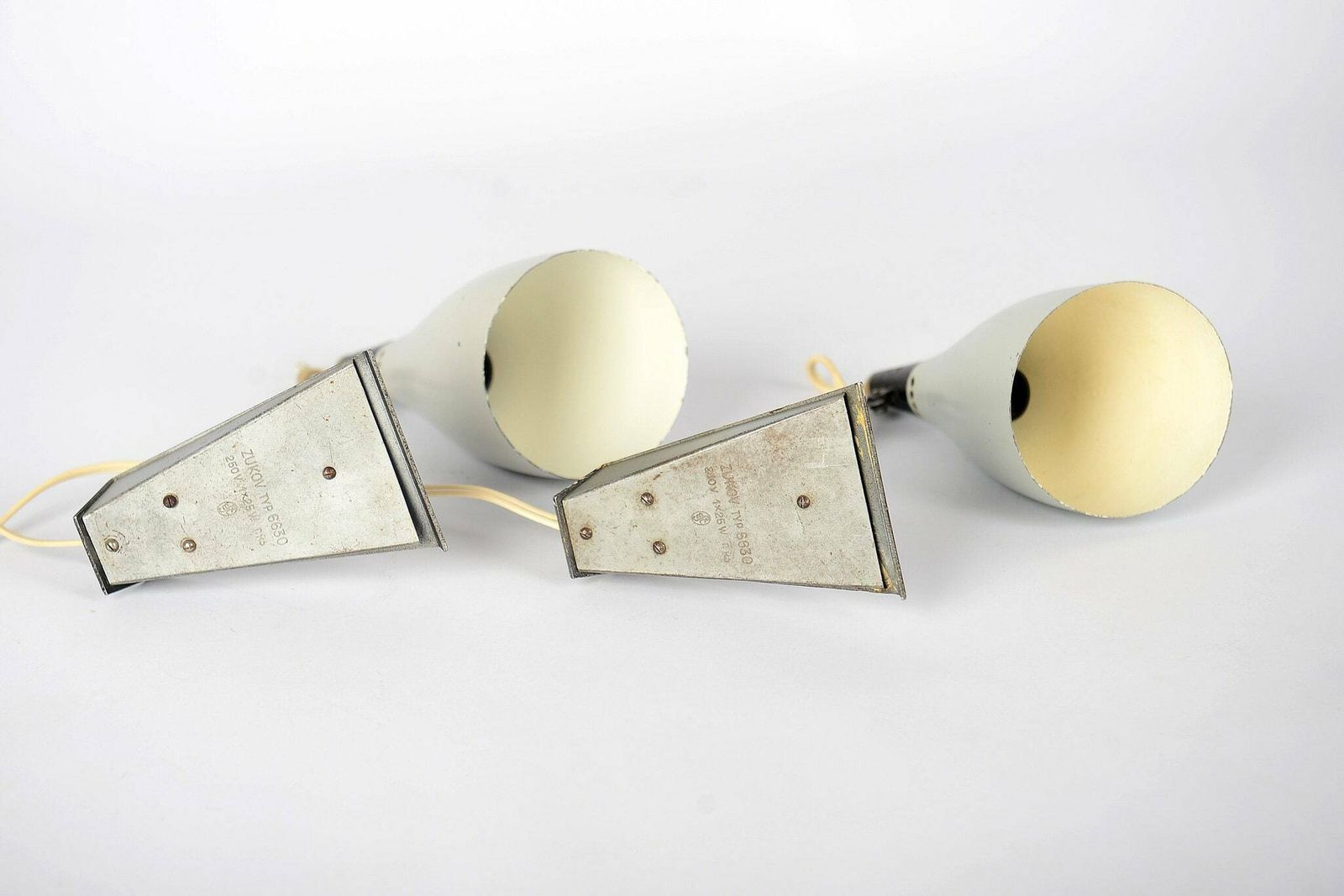 Pair Of Mid Century Lamps By Zukov , Mid Century Modern Vintage Atomic Lighting 1960s Retro Living photo vinterior