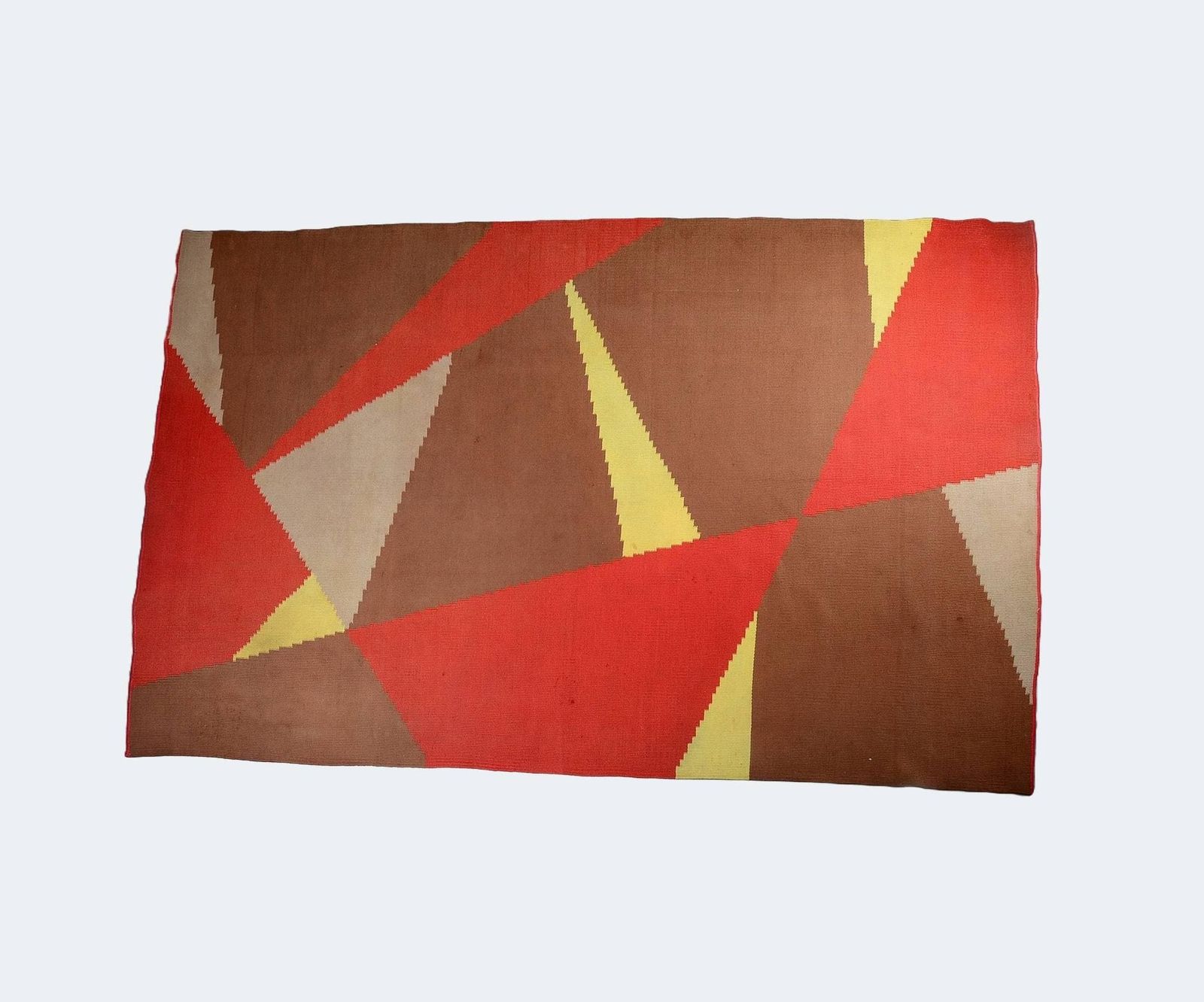Mid Century Modern Geometric Carpet By Antonin Kybal, Mid Century Modern Geometric Rug, Vintage Rug, Modernist Rug, Modernist Carpet,