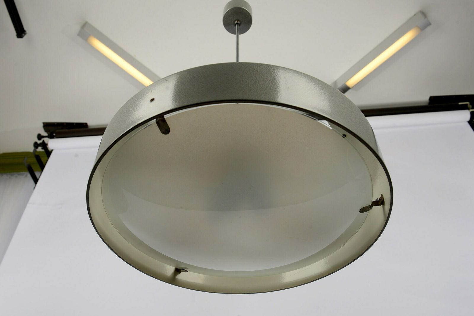 Mid Century Modern Chandelier Napako 1330 By Josef Hurka 1960's, Mid Century Chandelier Glass. Ceiling Light, Retro Lighting. photo buy