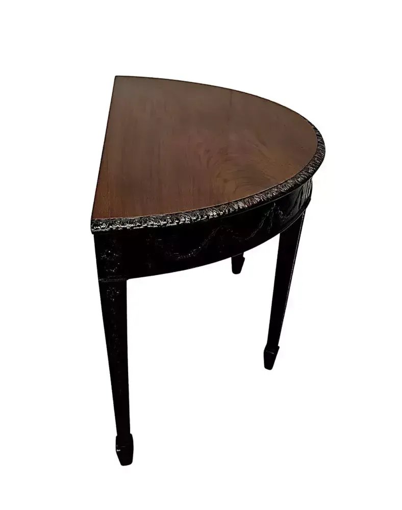 A Very Fine Late 19th Century Adams Design Demi Lune Hall Or Console Table photo for sale