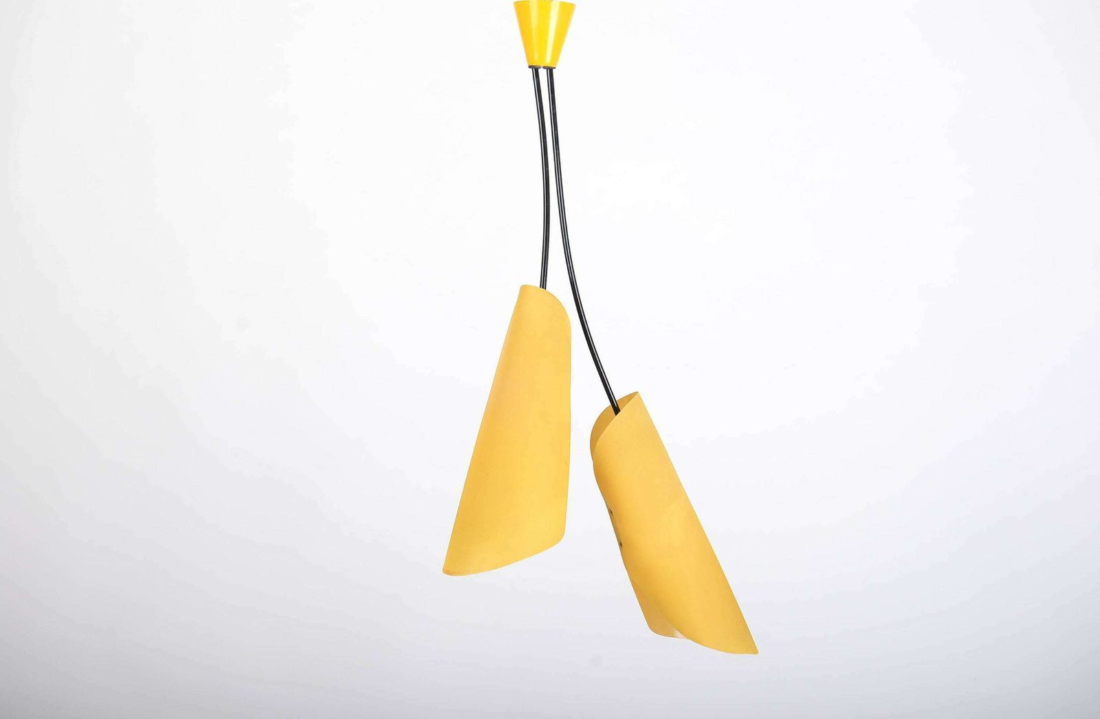 Mid Century Modernist Chandelier Napako, Mid Century Chandelier Glass. Ceiling Light, Retro Lighting