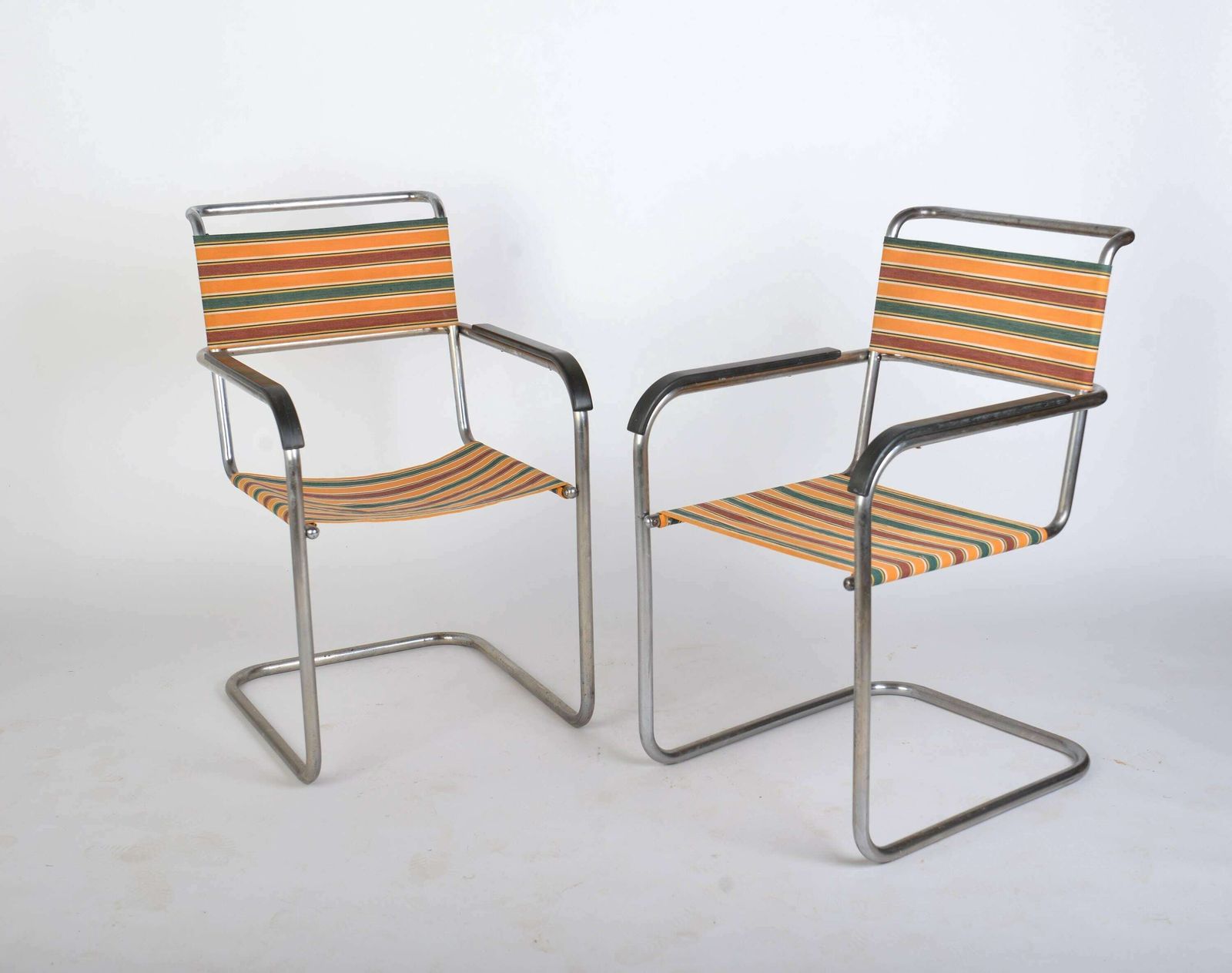 Bauhaus Tubular Steel Armchairs B34 By Marcel Breuer, 1930s – Chromed Tubular Steel, Perfect For Mid Century Modern Homes, Thonet Bauhaus photo furniture