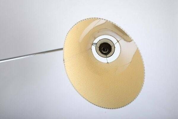 photo furniture Mid Century Modern 60s Floor Lamp By Josef Hurka For Napako, 1960s, Chrome Plated Metal Frame & New Paper Shade, Vintage Floor Lamp