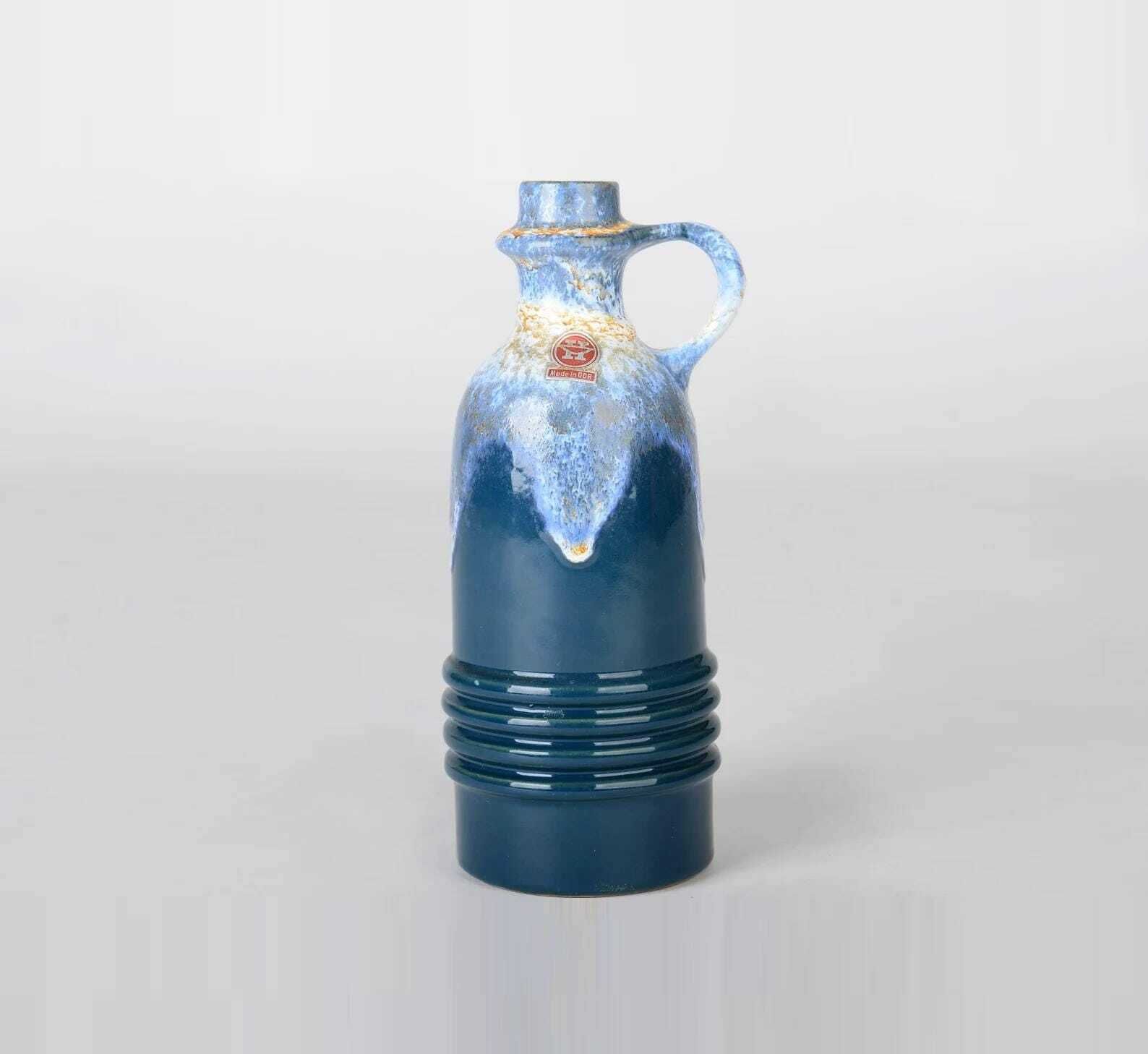 Mid Century Modern Fat Lava Vase By Veb Haldensleben