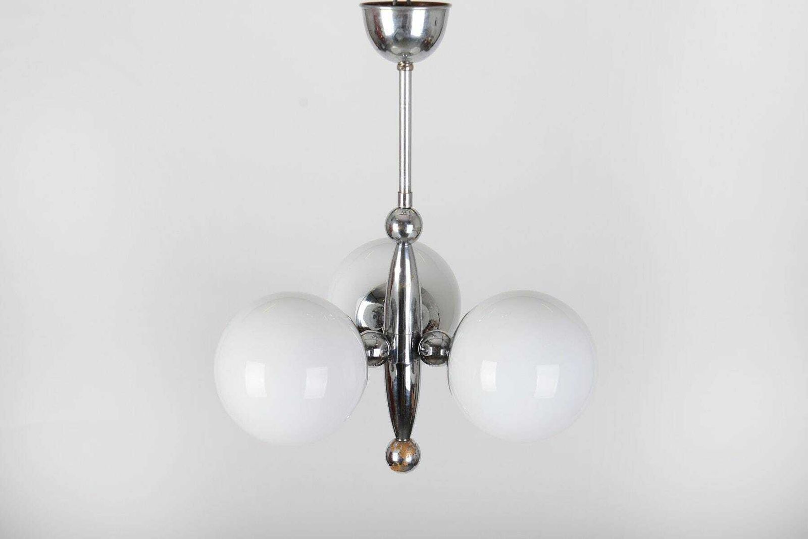 Art Deco Modernist Chandelier, 1930s, Mid Century Chandelier, Retro Lighting photo for sale