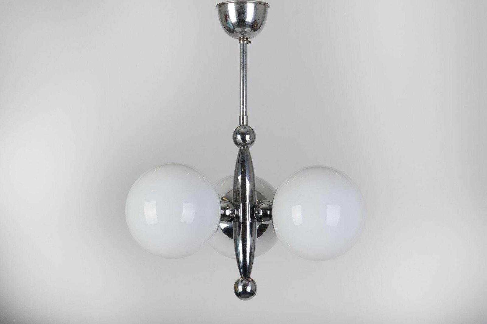 Art Deco Modernist Chandelier, 1930s, Mid Century Chandelier, Retro Lighting photo 647.0