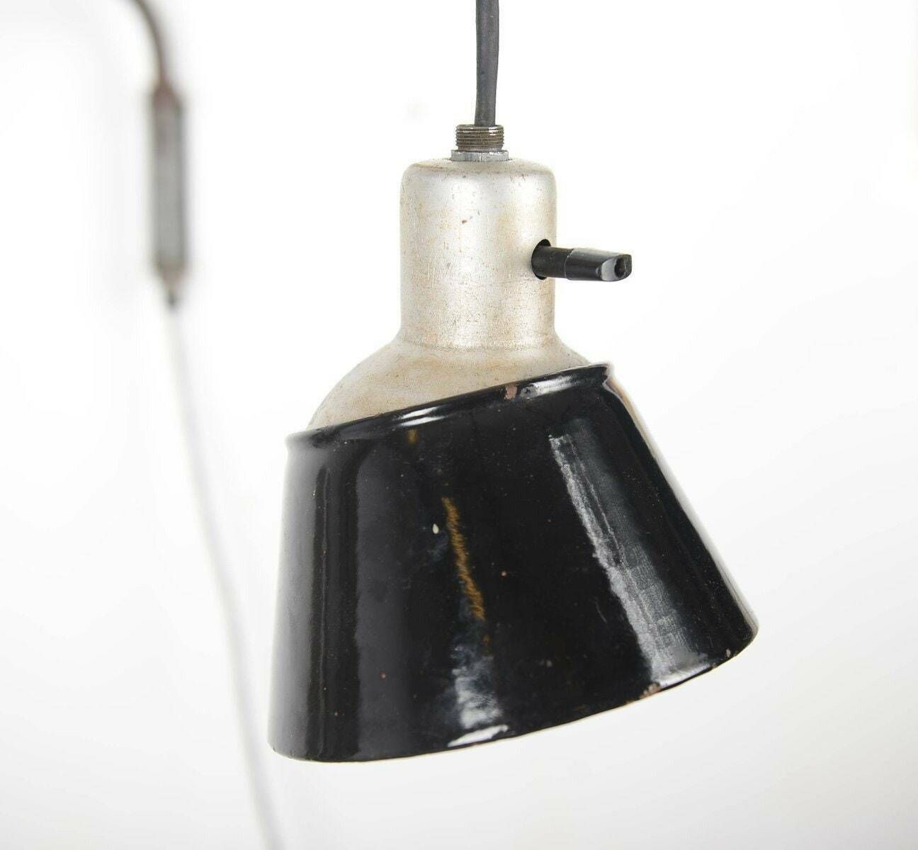 Bauhaus Industrial Wall Lamp Kandem 830, 1930s – Adjustable Metal Design By Heinrich Siegfried Bormann, Bauhaus Task Lamp, Design Icon photo for sale