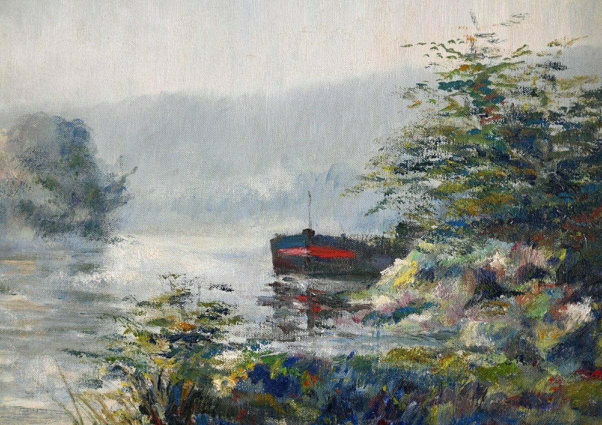 photo furniture Robert Tuffier (1929 2005): Banks Of The Seine Near Les Andelys, 1971
