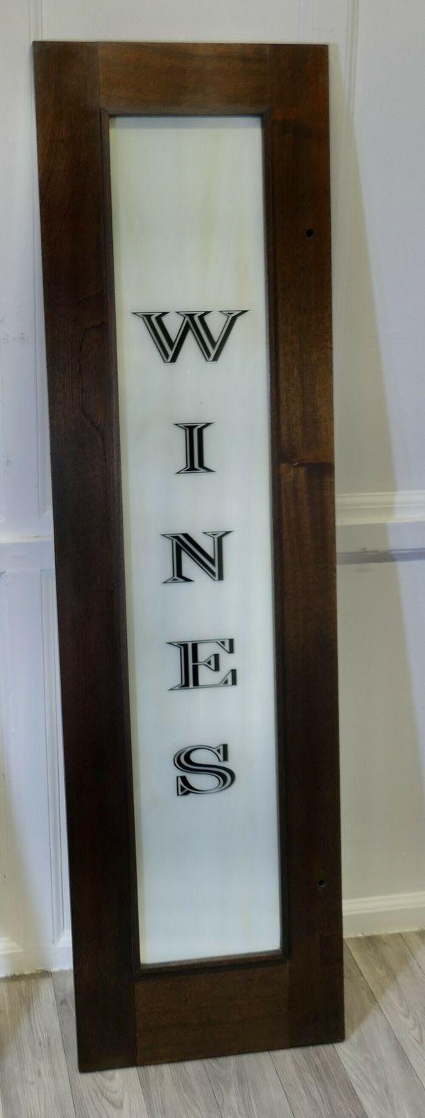 Full Length Opaline Glass Bar Sign, Wines photo vinterior