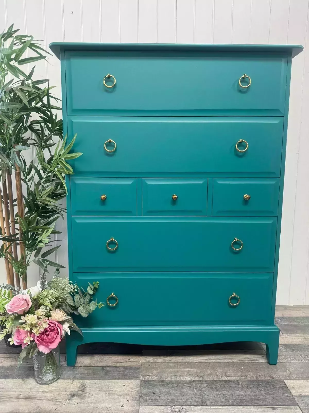 Available In Any Colour Painted Stag Tall Boy Chest Of Drawers Farrow & Ball photo for sale