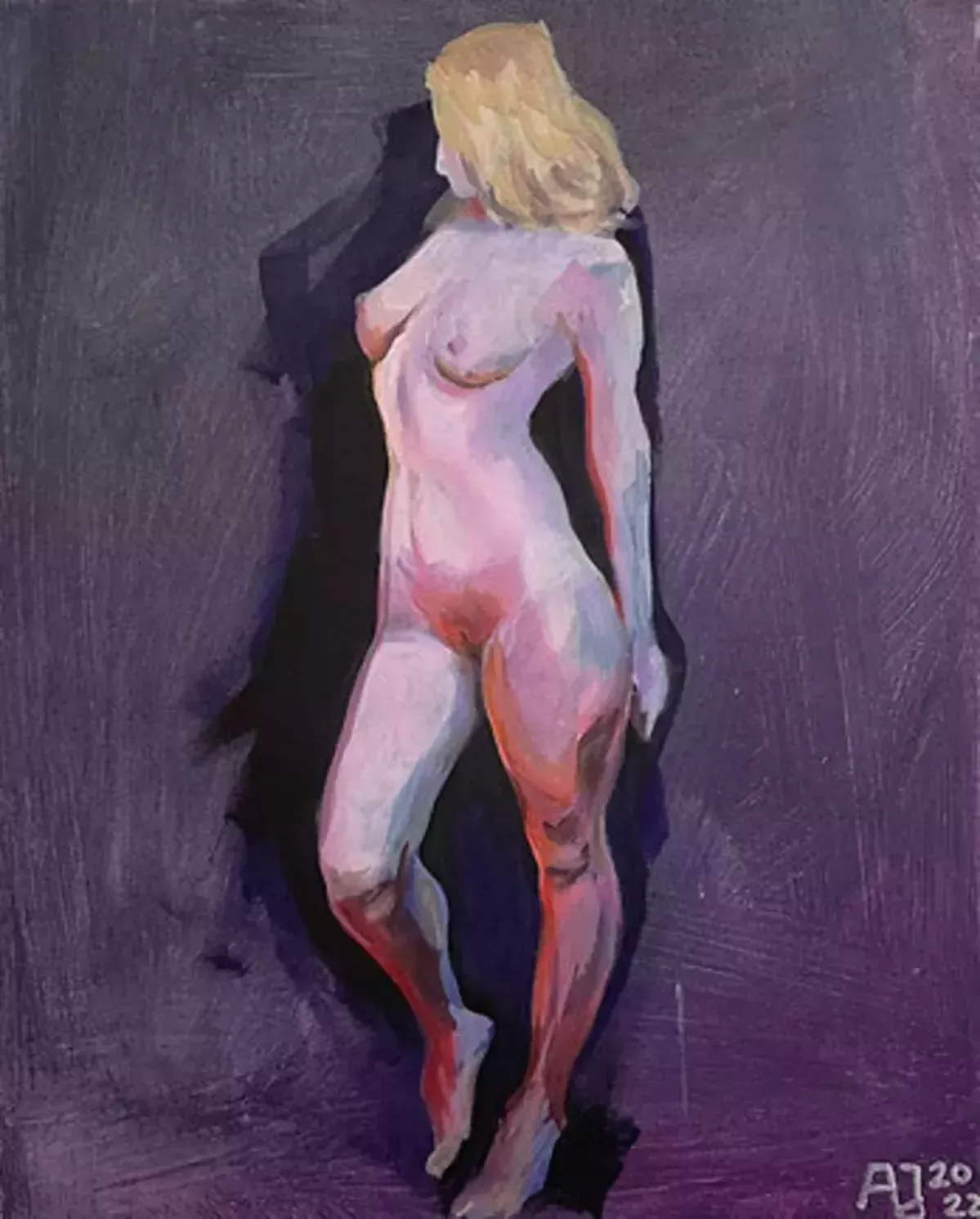 Jung Axel, Nude Painting, Oil On Canvas, 21st Century