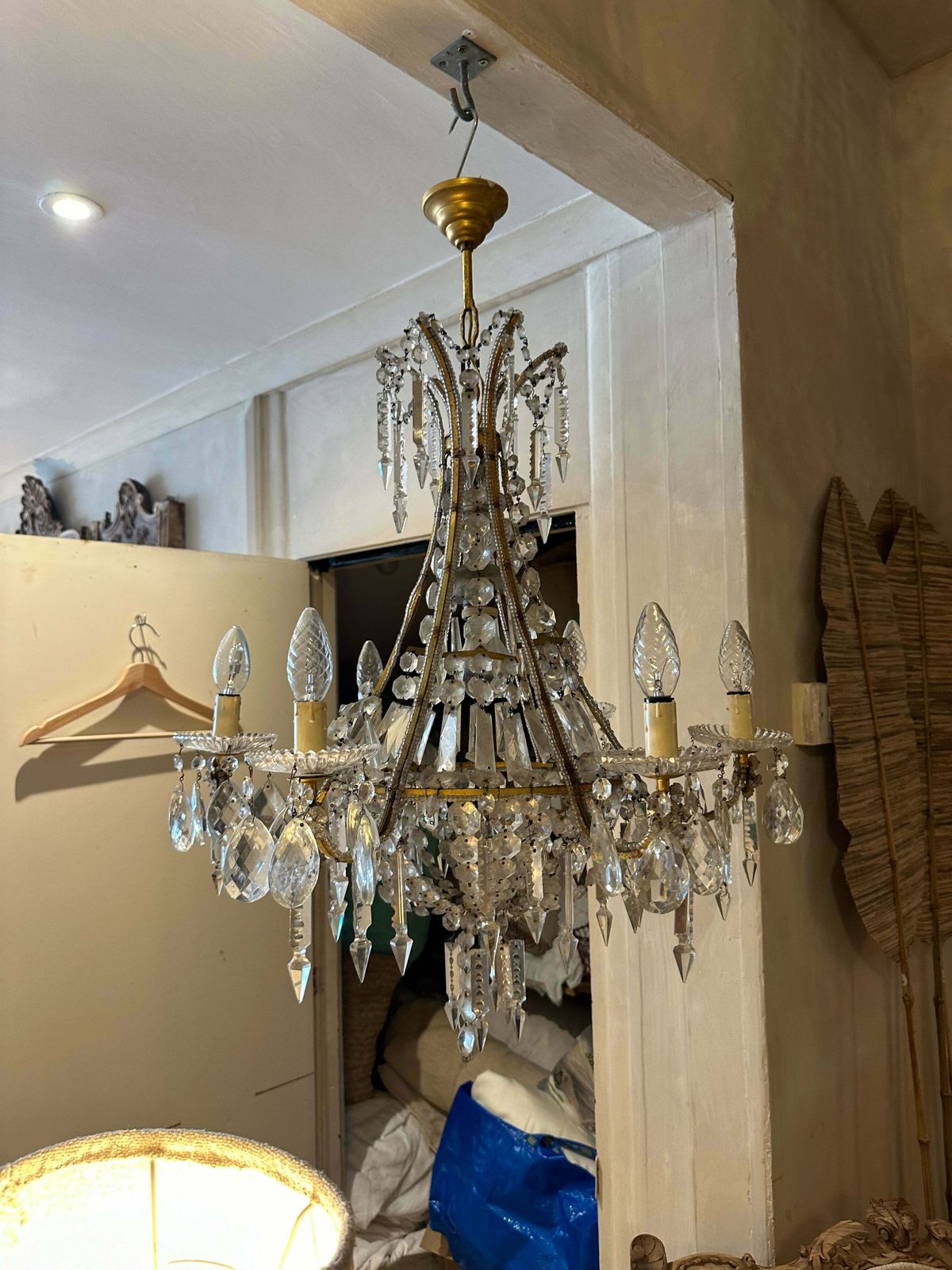 Beautiful, French Crystal 19thc Lead Chandelier