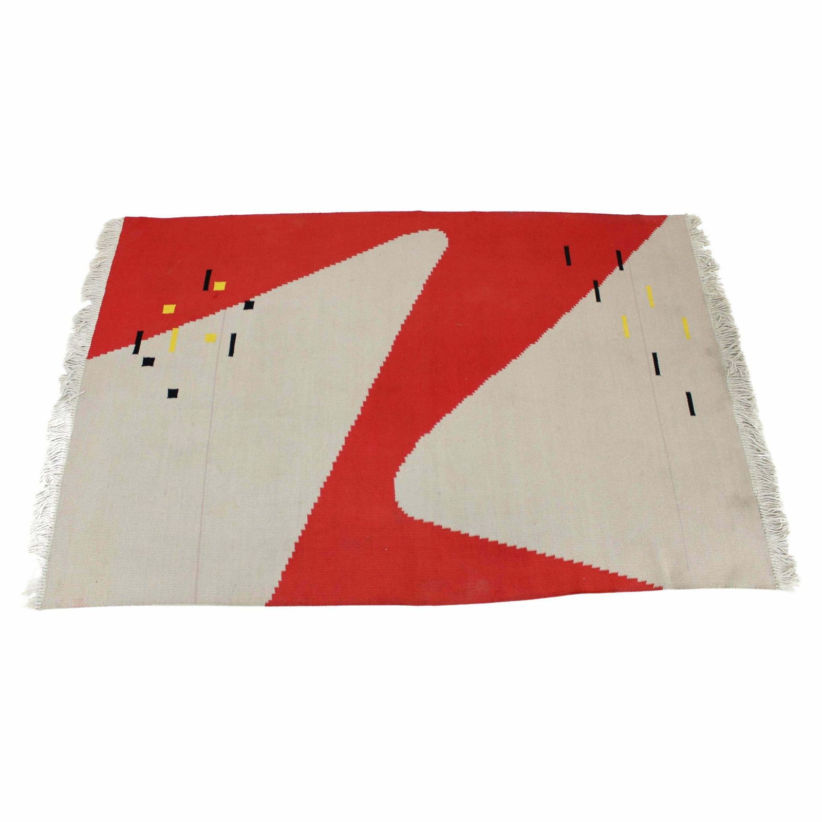 1960s Wool Abstract Rug, Czechoslovakia