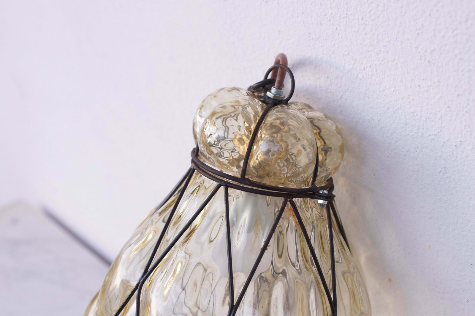 Wonderful Amber Venetian Lantern, Seguso Murano Glass, Italy, 1950s photo 1194.0