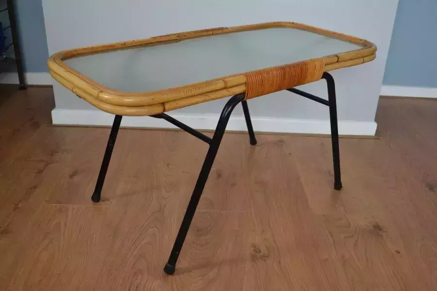 Mid Century Bamboo Coffee Table By Rohe Noordwolde