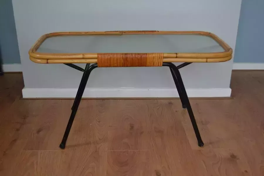 Mid Century Bamboo Coffee Table By Rohe Noordwolde photo furniture