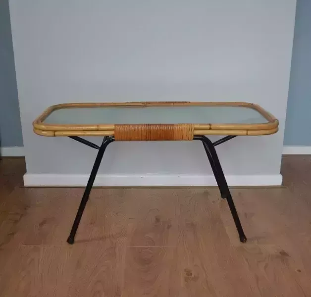 Mid Century Bamboo Coffee Table By Rohe Noordwolde photo 250.0