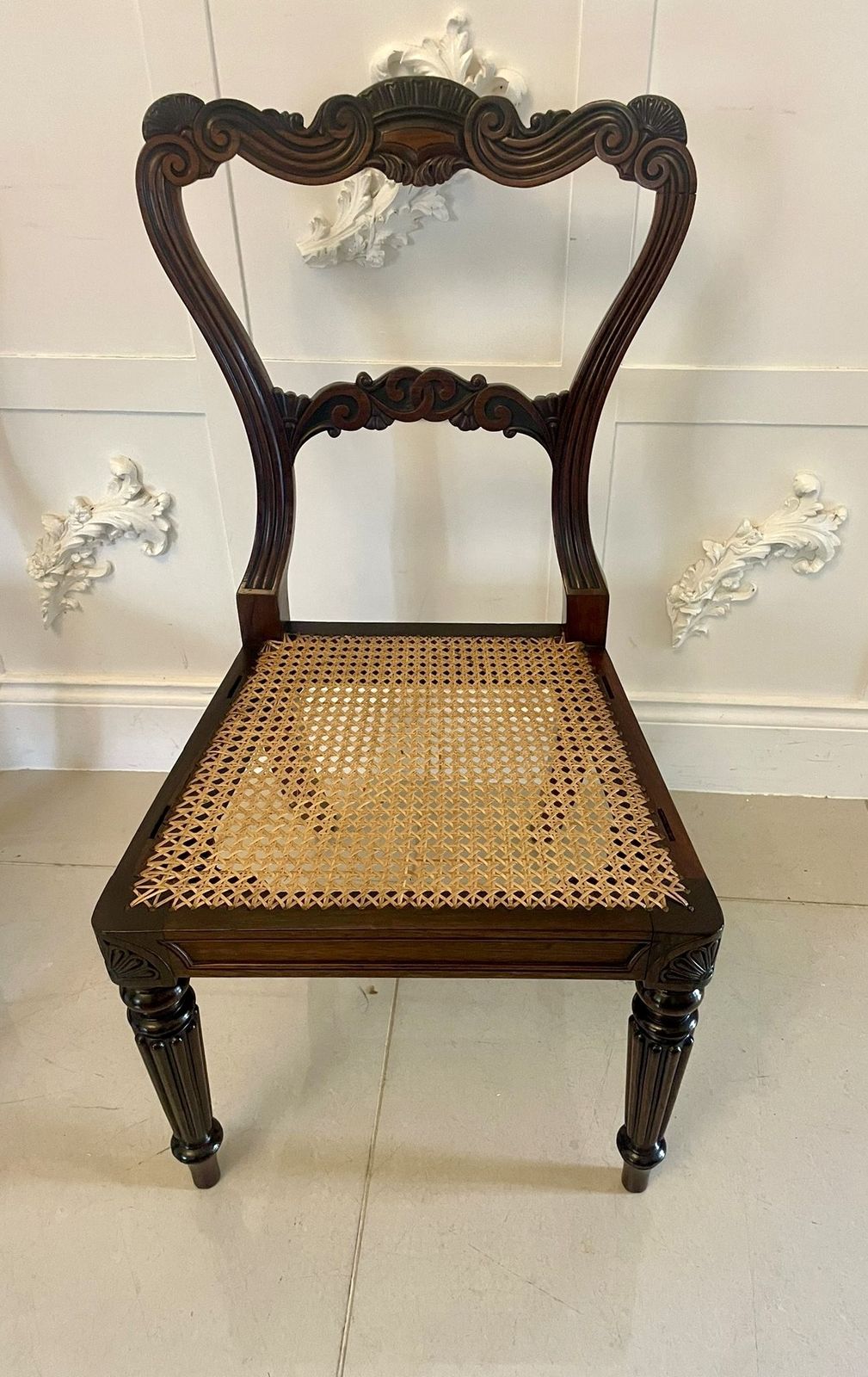 Outstanding Quality Antique 19th Century Set Of 8 Carved Rosewood Dining Chairs photo buy