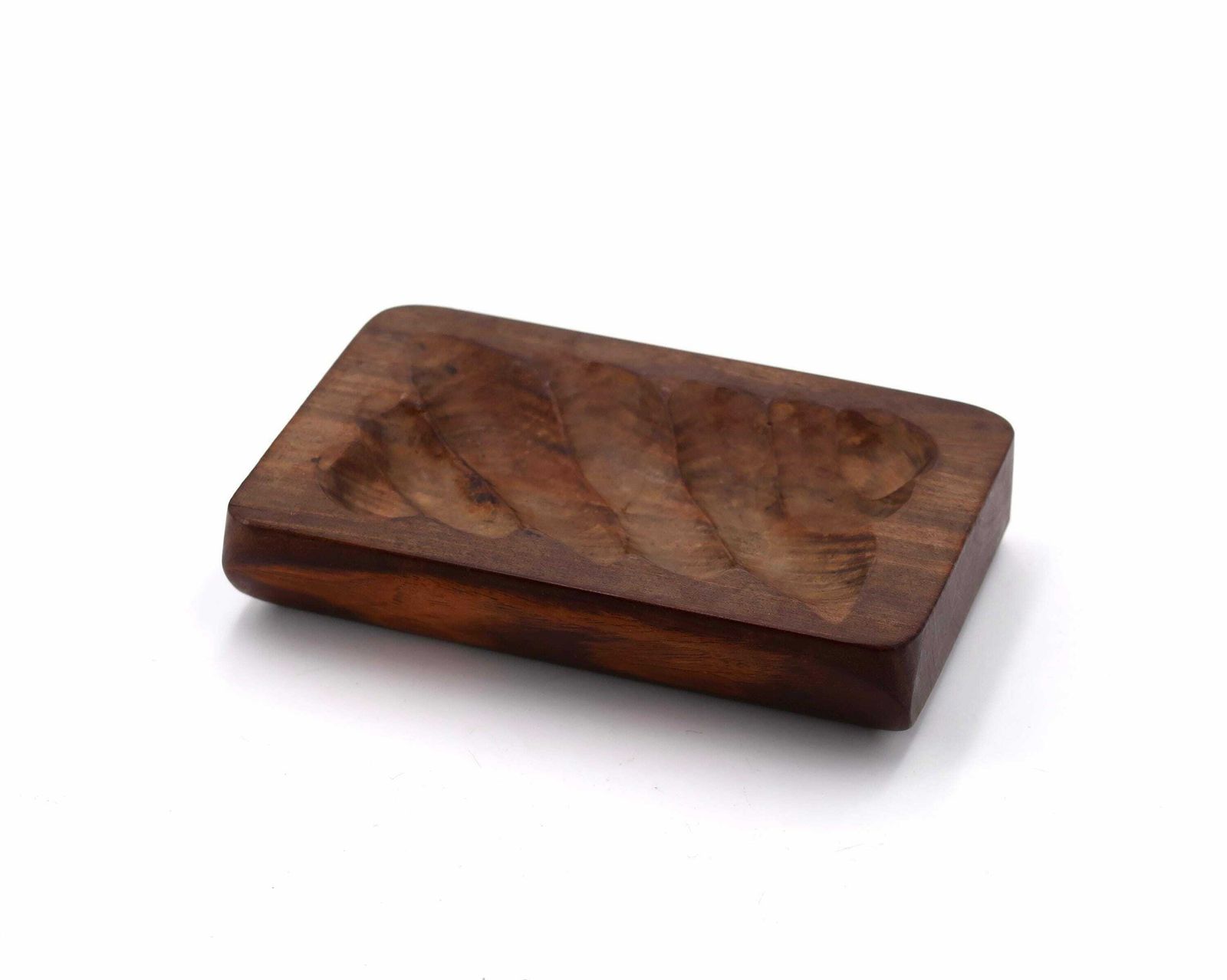 Modern Wooden Ring Dish, Gouge Cut, 1970s / Tray, Wood, Bowl, Minimalist, Brutalist photo for sale