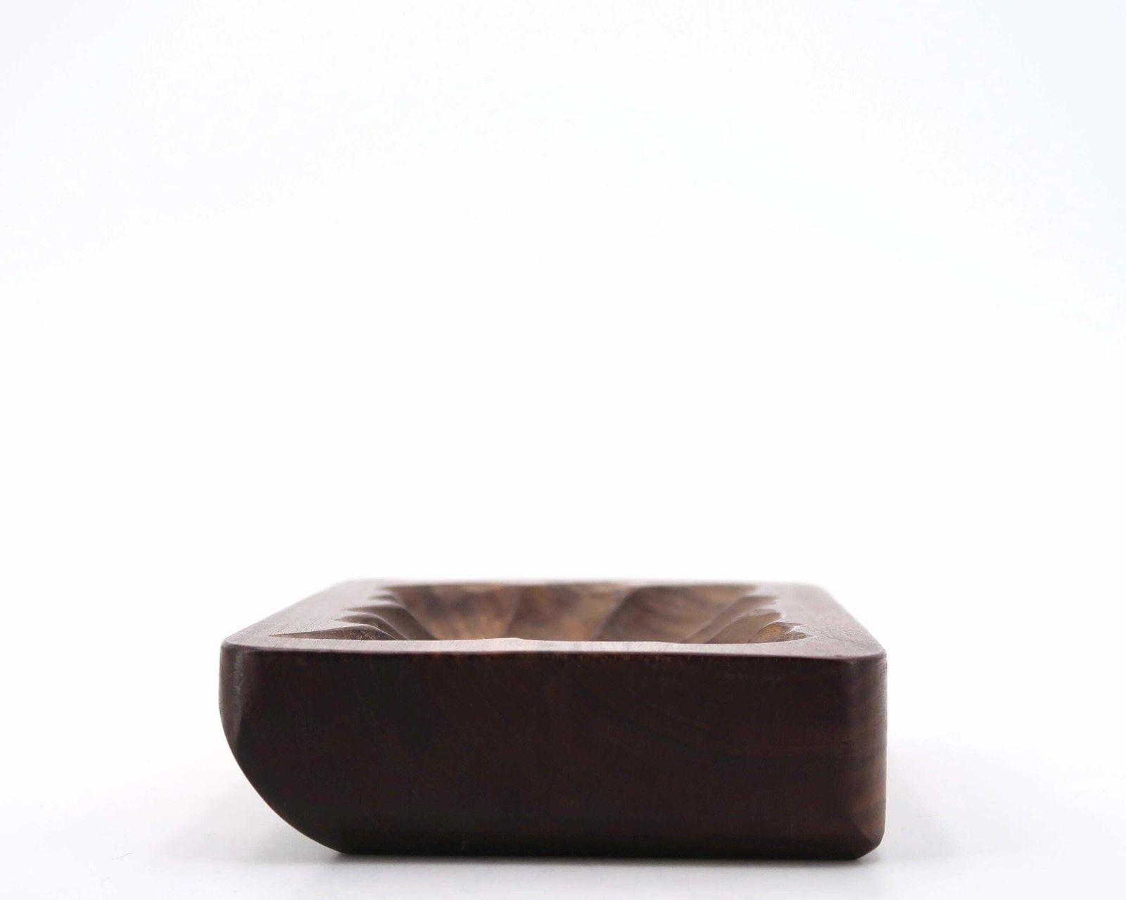 Modern Wooden Ring Dish, Gouge Cut, 1970s / Tray, Wood, Bowl, Minimalist, Brutalist photo vinterior