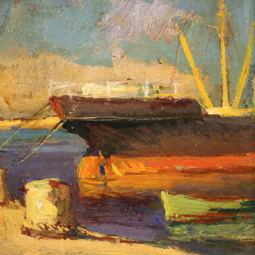 Painting Signed Giovanni Bartolena From The 20th Century photo vintage