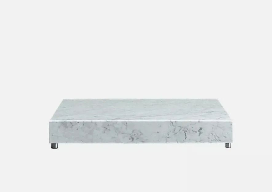 photo vinterior Living Divani   Menhir, Solid Carrara Marble, Set Of 2 Square Coffee Tables