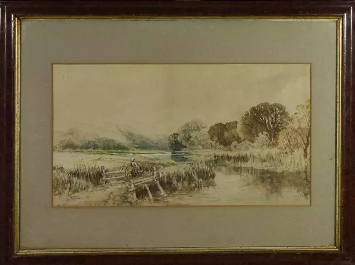 I. T. Adams   Signed & Framed Early 20th Century Watercolour, Near Lewis