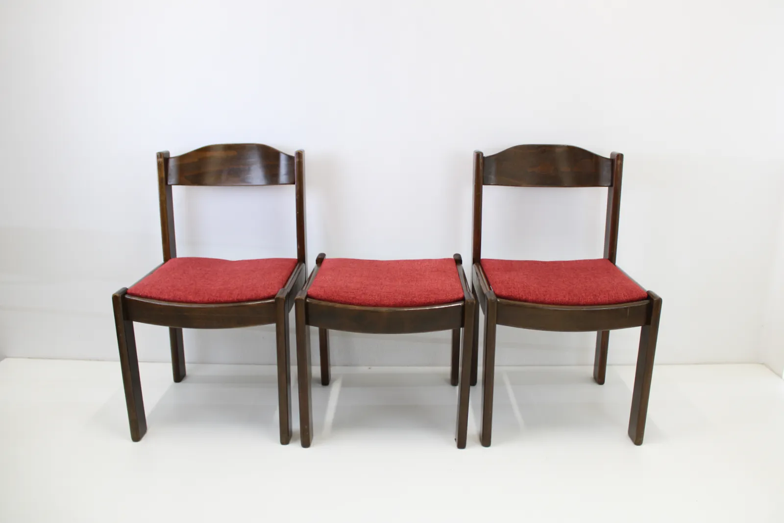 Wooden Dining Chairs/Set Of 3 Retro Chairs/Upholstered Chairs/Kitchen Chairs/Chair