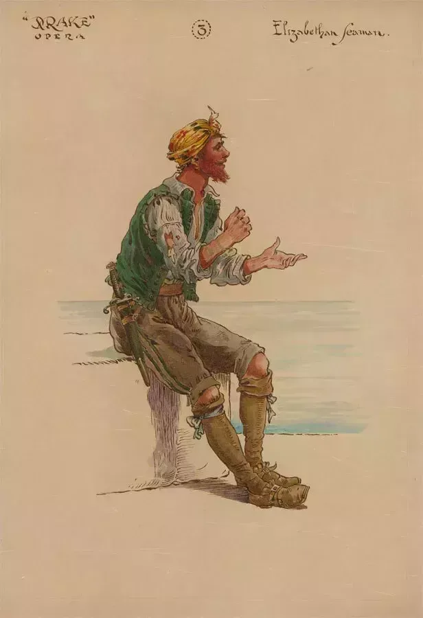 After William Charles Pitcher Ri (1858 1925)   C.1918 Watercolour, Sailor photo for sale