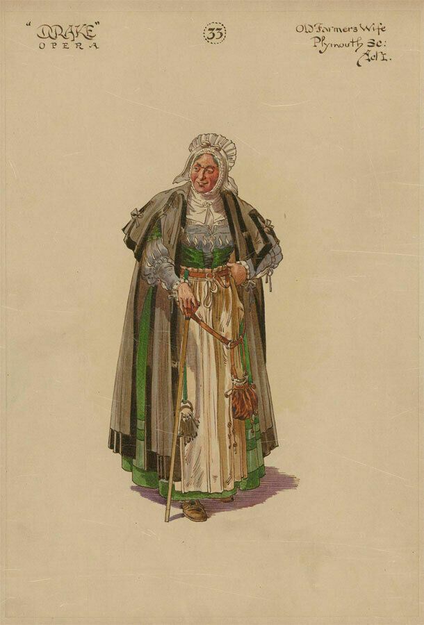 After William Charles Pitcher Ri (1858 1925)   C.1917 Watercolour, Farmer's Wife photo for sale