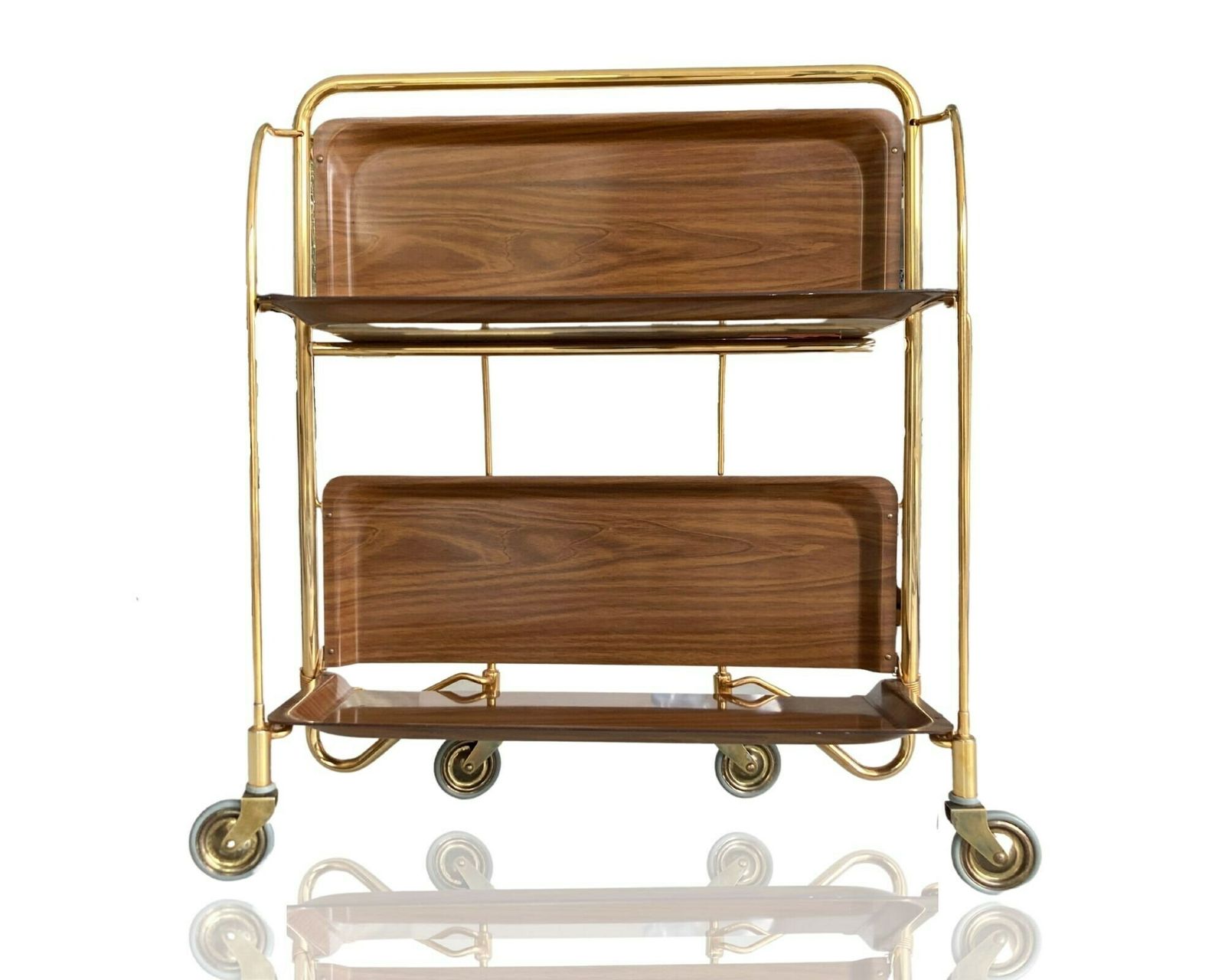 Bremshey Dinett Walnut Gold | Opvouwbare Barkar | 60s Design photo Meubels