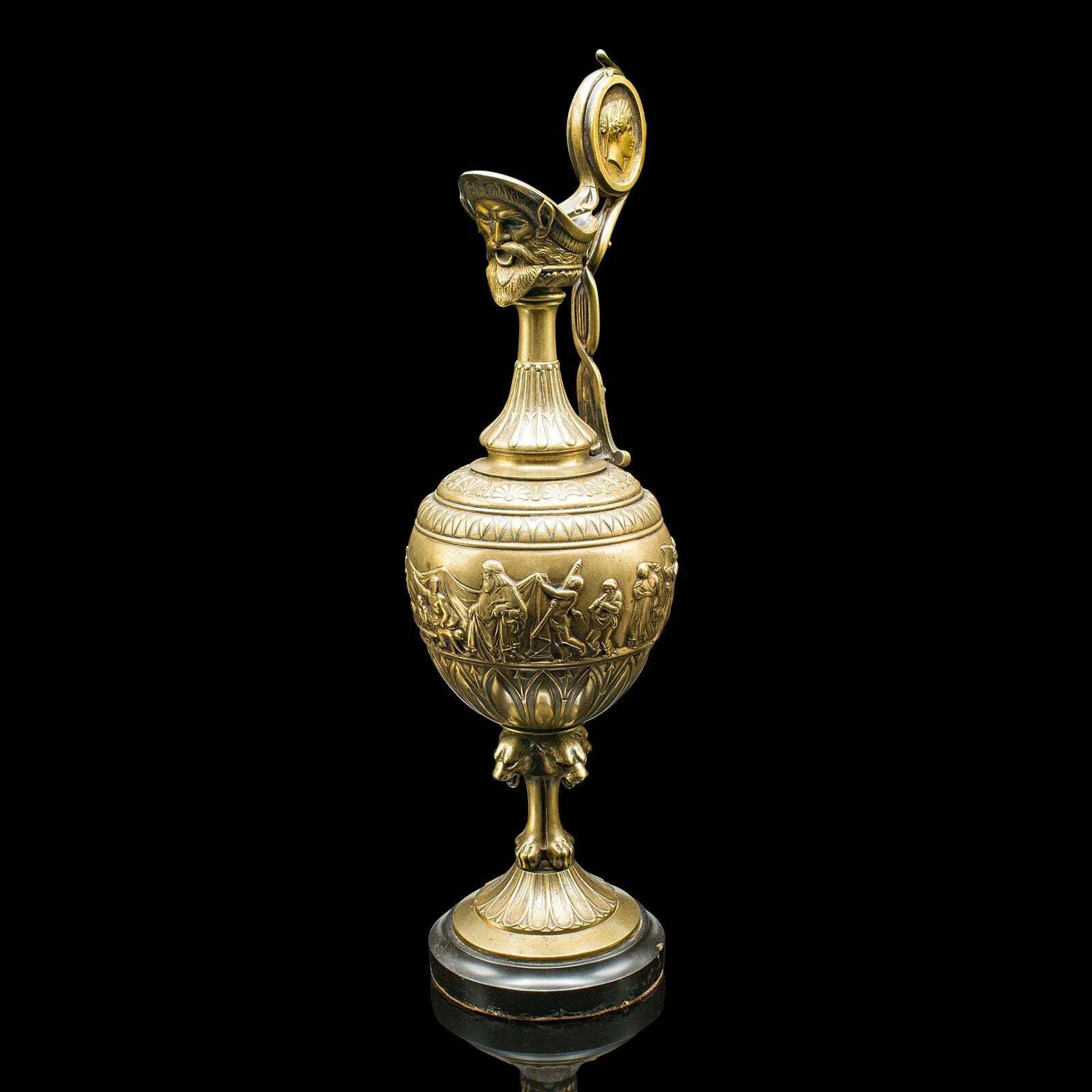 Pair Of Antique Ornamental Ewers, Italian, Bronze, Grand Tour, Victorian, C.1850 photo 2950.0