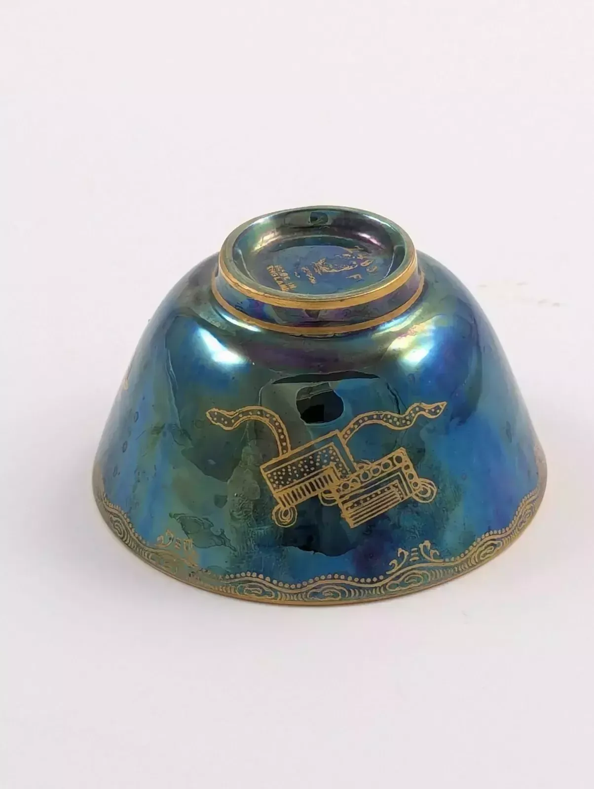photo for sale Daisy Makeig Jones Mottled Blue Lustre Bowl, Wedgwood, C. 1915