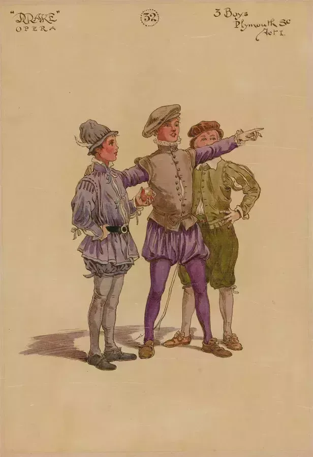 After William Charles Pitcher Ri (1858 1925)   C.1917 Watercolour, Three Boys photo for sale