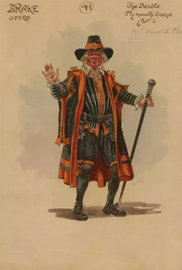 After William Charles Pitcher Ri (1858 1925)   C.1917 Watercolour, The Beadle photo for sale