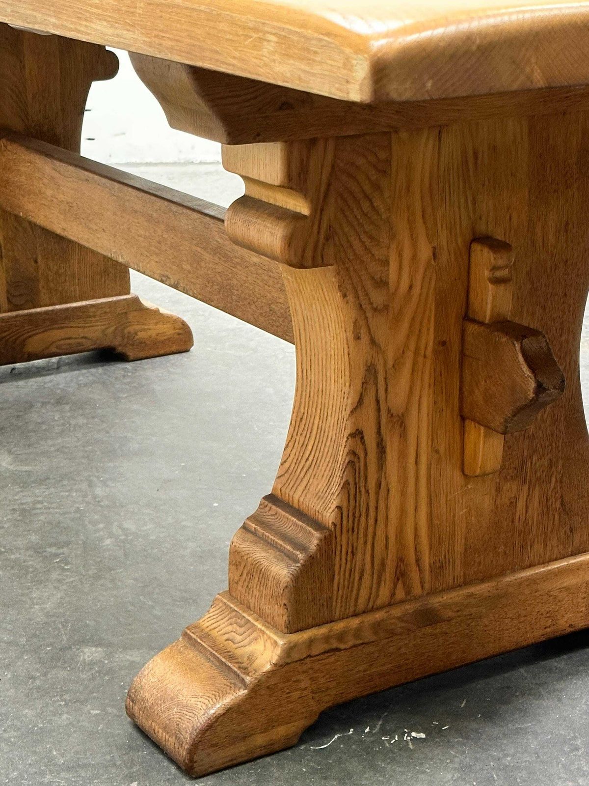 Grote Franse Kloostertafel In Blonde Eik, Jaren 1940. photo furniture